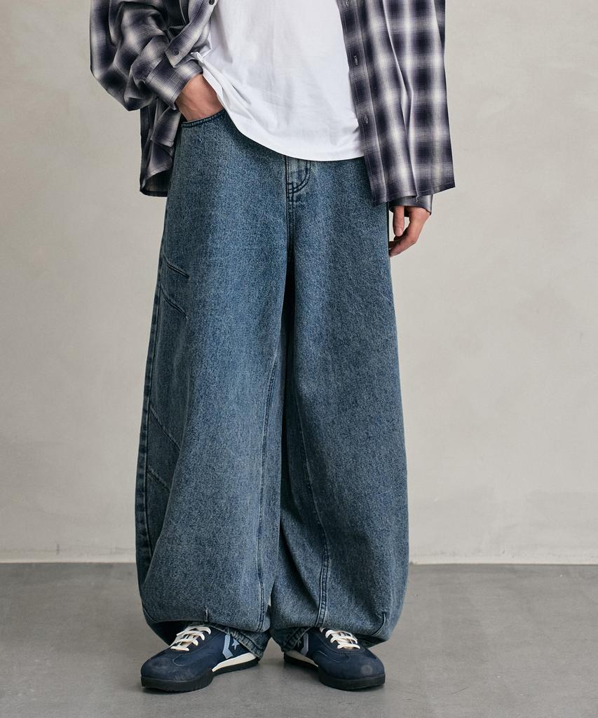 DECET Balloon Wide Jeans Dcpt055Stngrblue