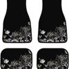 4 Stück Neuer Bohème-Stil Auto-Fußmatten Dekorative Botanische Drucke Auto-Bodenmatten Vorne Hinten Fußmatten-Set Automobilzubehör
