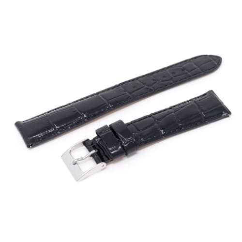 Seiko Watch Band, 22mm, Cowhide Leather Strap, Men's, Black, SEIKO, Care Instructions Included, RS03C22BK