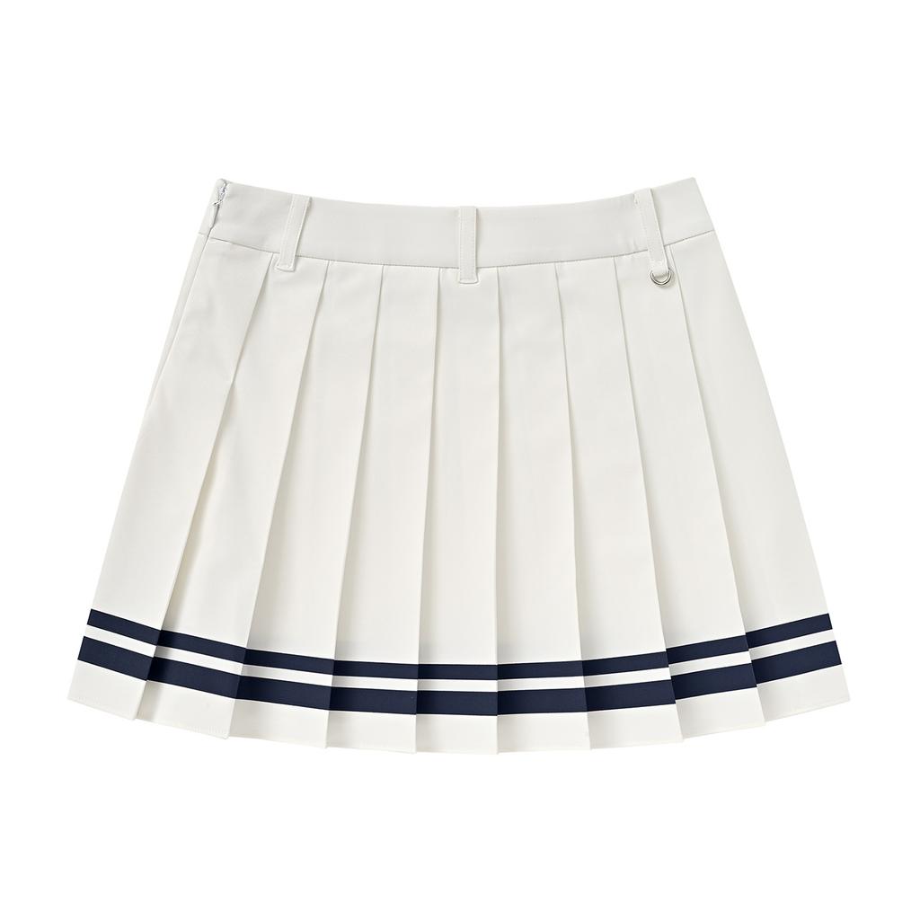 MARTINE GOLF Line Point Pleats Culottes_White