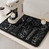 Large Coffee Machine Mat Absorbent Kitchen Dish Drying Mats Quick Dry Drain Pad Tableware Non-slip Draining Placemat