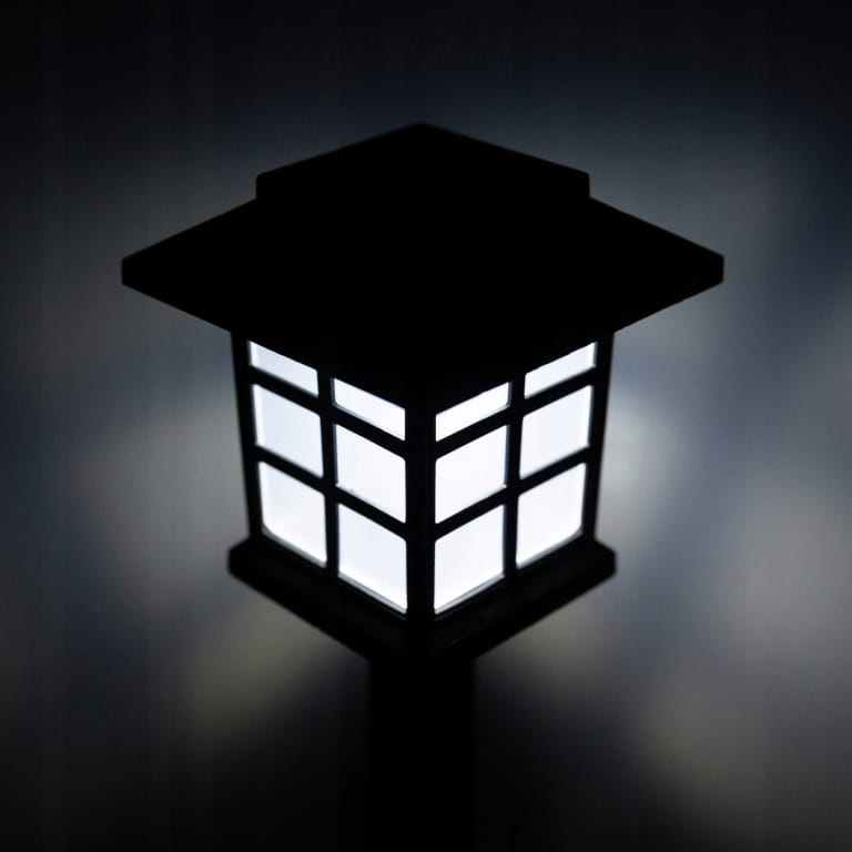 Lampka solarna ogrodowa led domek 6szt zestaw z czujnikiem zmierzchu