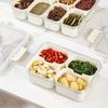 Snack Tray with Handle Portable Snackle Box Container Veggie Serving Tray for Travel Party Refrigerator Snack Organize Box