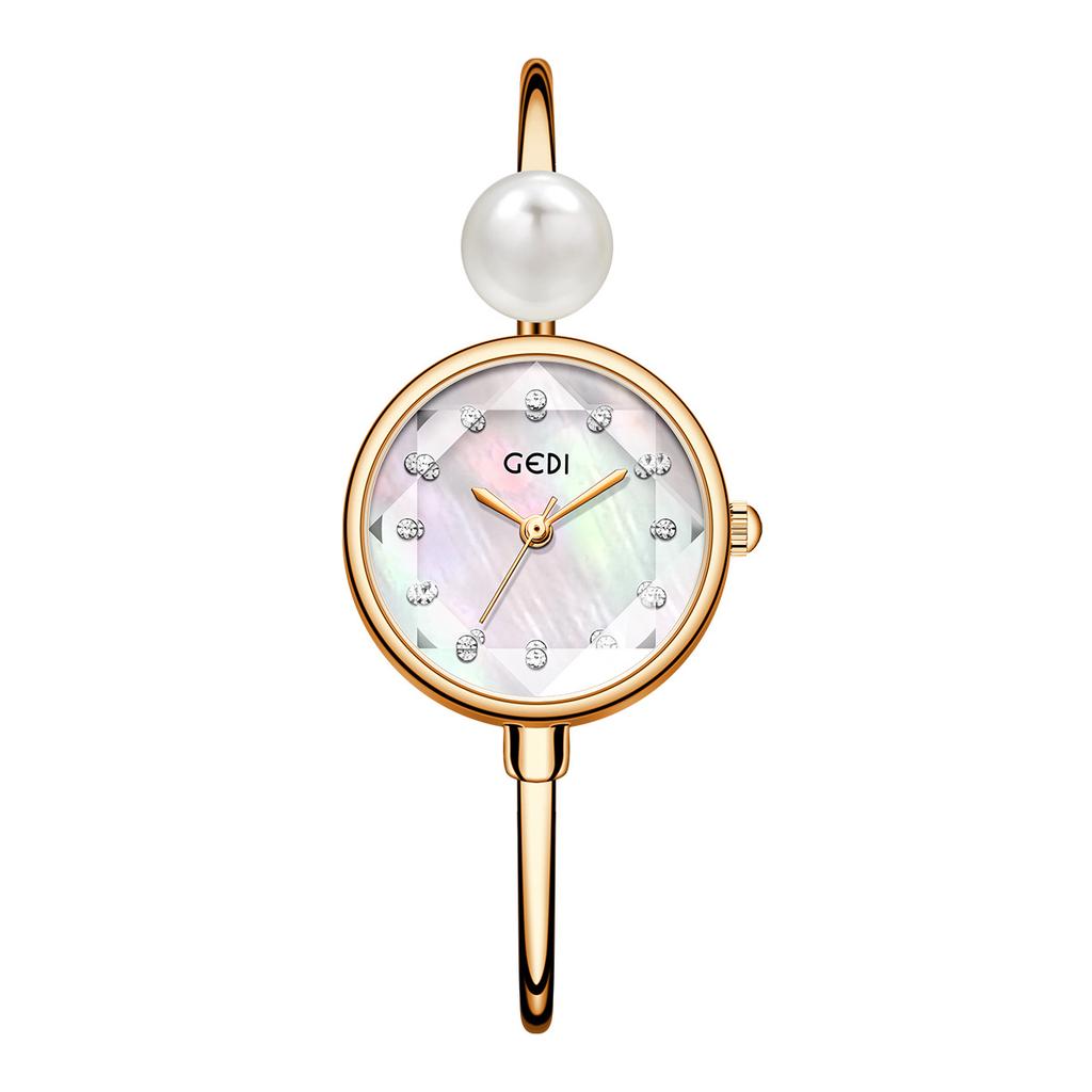 Pearl Bracelet Fashionable And Exquisite Watch Women, Personalized Diamond-Encrusted Waterproof And Versatile Quartz Watch