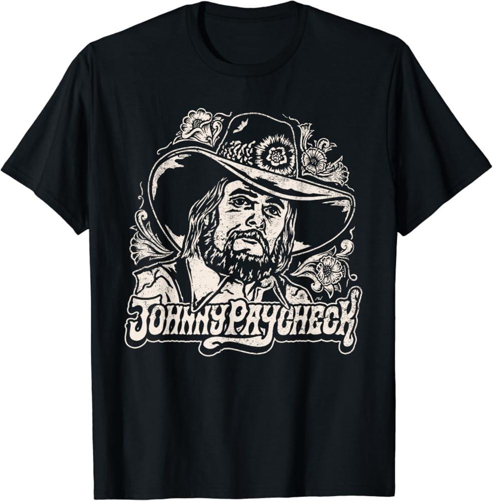 Vintage Johnny Paycheck Concert Unisex S-235XL Shirt Cl59.6 S разноцветный
