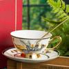 Vintage Luxury Bone China Coffee & Tea Cup Set - Elegant Ceramic Gift Pair