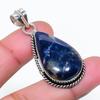 Natural Sodalite Gemstone Handmade 925 Sterling Silver Pendant 1.77" AP-14866