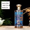 Floral Glass Dragon Pattern Baijiu Bottle Gift Set With Exquisite Spraypainted Baked Flower Design