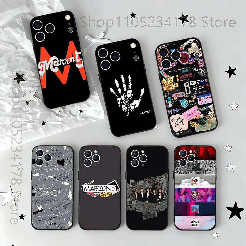 Band Maroon 5 Payphone Black Soft Case For iPhone 17 13 14 15 11 16 12 Pro Max Pro Max Plus E Air Mini Phone Cover Shell