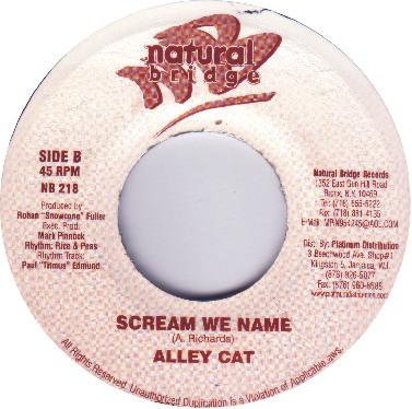 

7inch Record ALLEY CAT Scream We Name NONE 2001 Jamaica Reggae Ska Dub Used