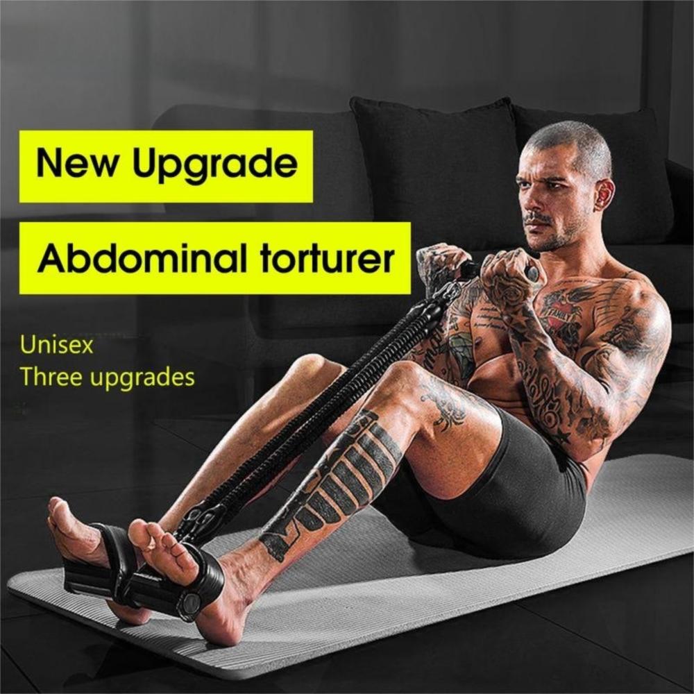 Non-Slip Tension Pedal Ankle Puller with Handles Yoga Sit-Up Leg Stretch Rope Home Gym Workouts