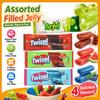 YEM Lange Gevulde Snoepjes 70g, 4 smaken | Zoete Rijke Vulling Smaak, Kauwbare Textuur, Handige Snack