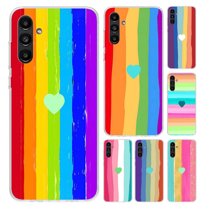 Rainbow Gradient Love Phone Case for Samsung Galaxy A17 A16 A37 A26 A36 A57 A56 A15 A25 A35 A55 A14 A24 A34 A54 A13 A23 A33 A53