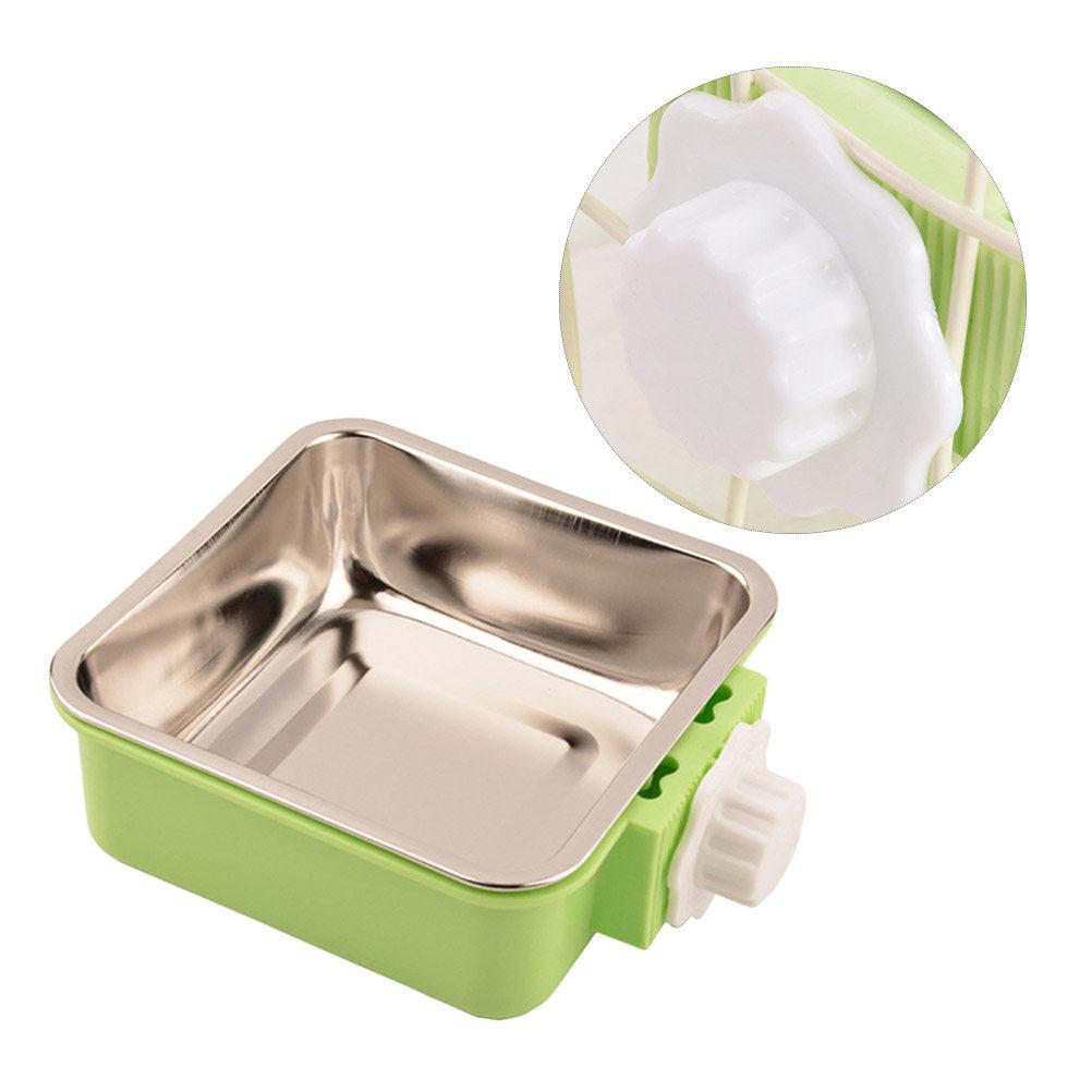 Premium Stainless Steel Hanging Pet Bowl for Dogs Cats Removable Easy Clean Feeder Bowl Fixed Securely In Cage Food Water Dish