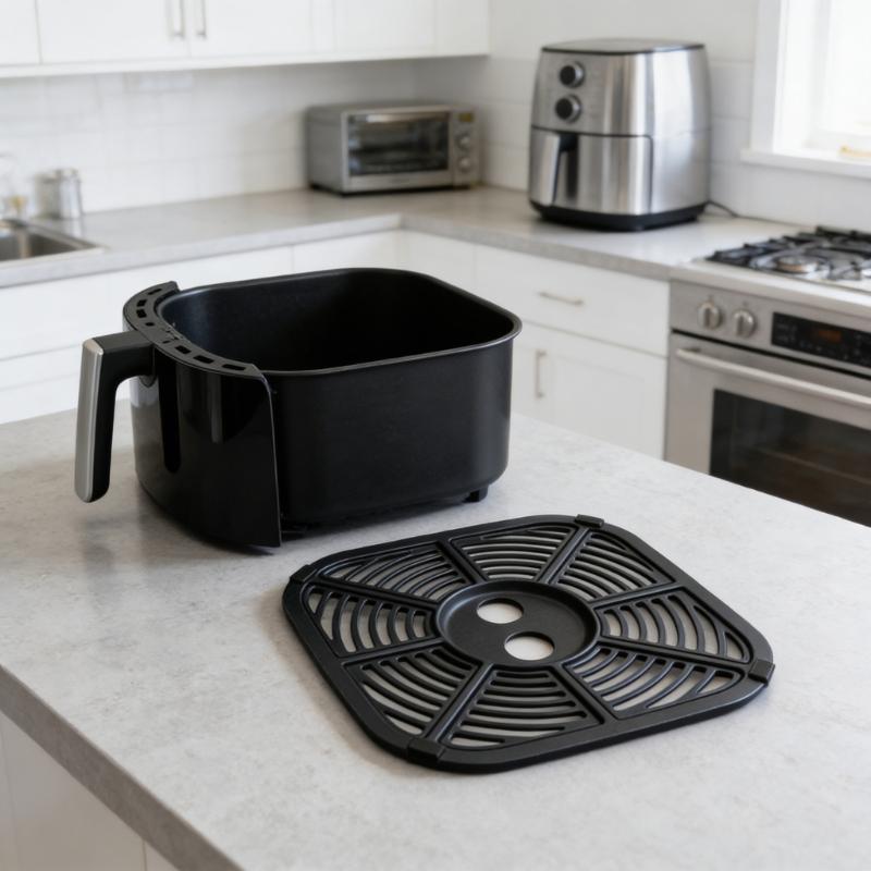 Square Air Fryers Grill Pan Cooking Mats Air Fryers Tray Grilling Plate For Quick And Even Heating Easy To Install