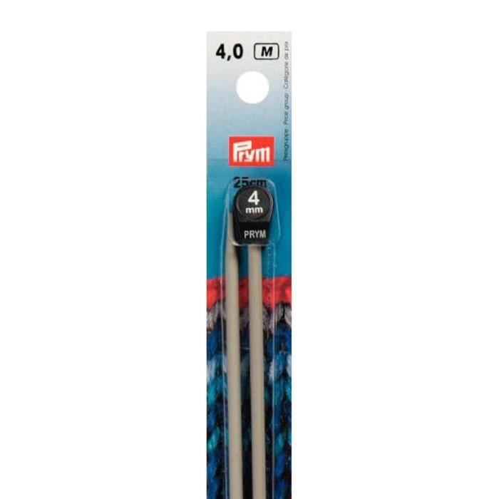 Aiguilles a tricoter 25cm alu diametre 4mm prym
