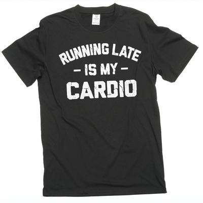 Lustiges Cardio Spätmensch T-Shirt Workout Fitnessstudio humorvolles sarkastisches T-Shirt