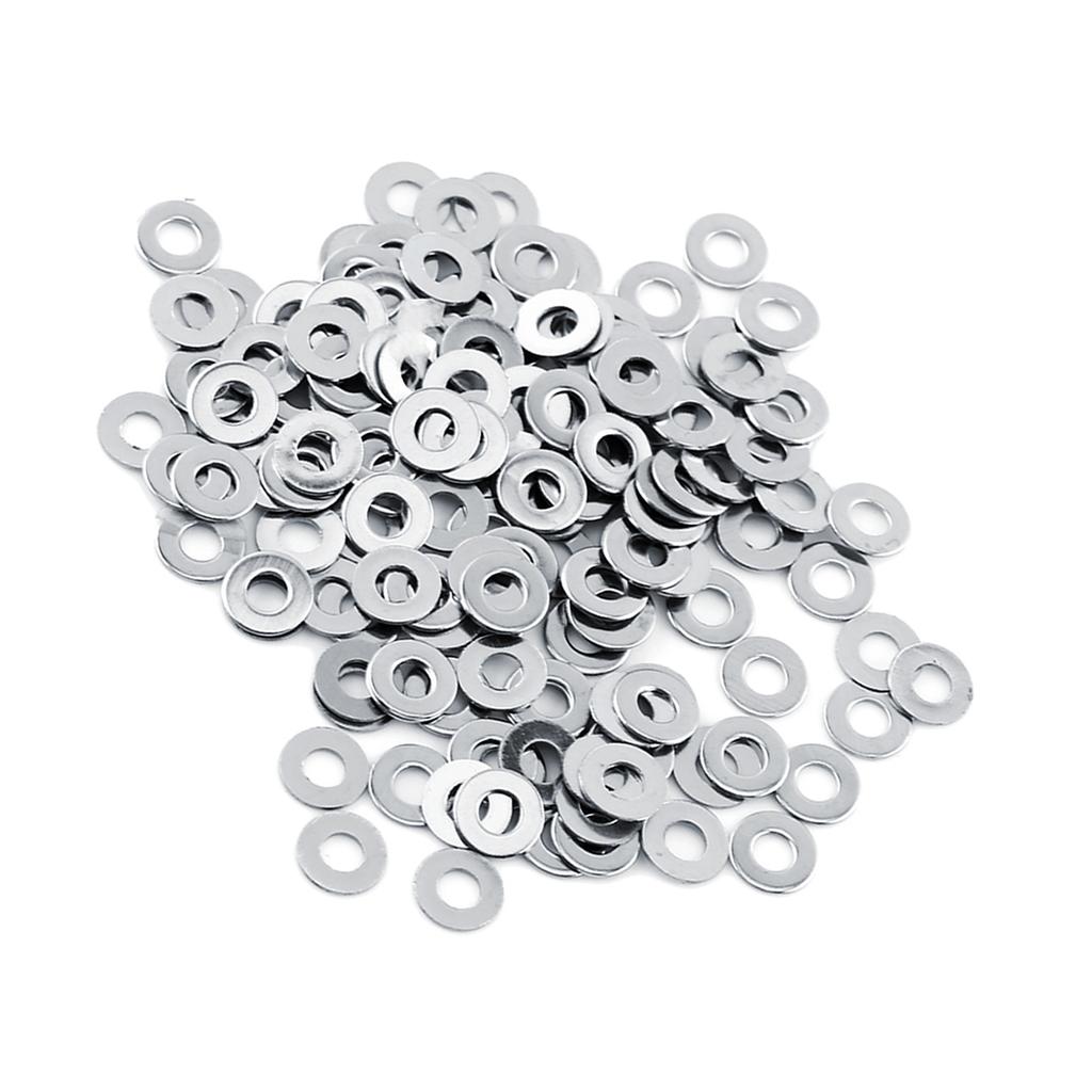 100pcs  304 Stainless Steel  Metric flat Washers Screw Repair Kit Tool M3 M4 M5 M6 M8 M10 (M3)
