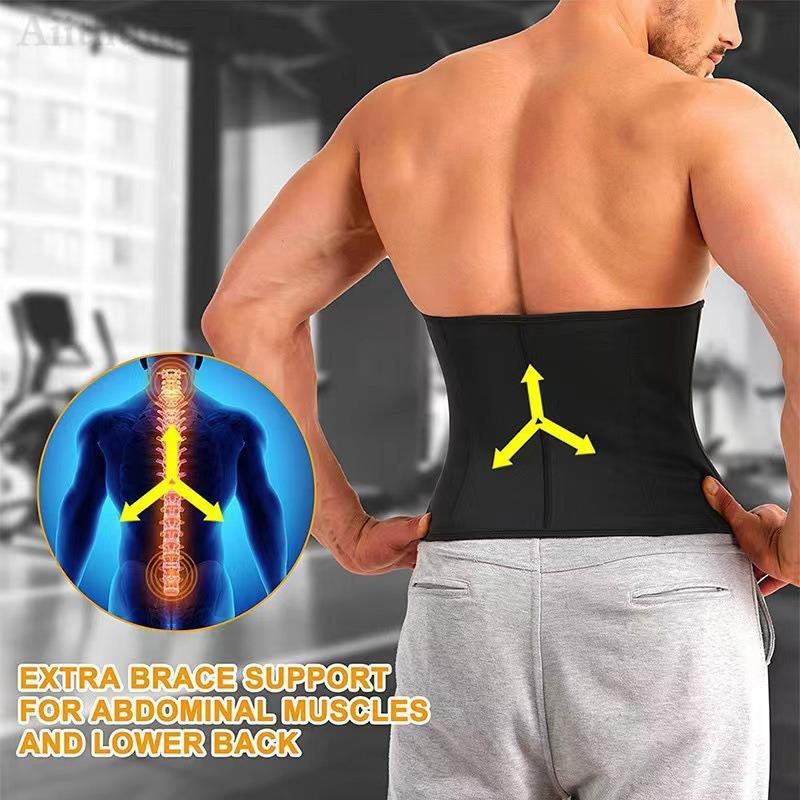 Men Sweat Four Buckle Sports Waist Trainer Fitness Body Shaping Abdominal Waist Belt