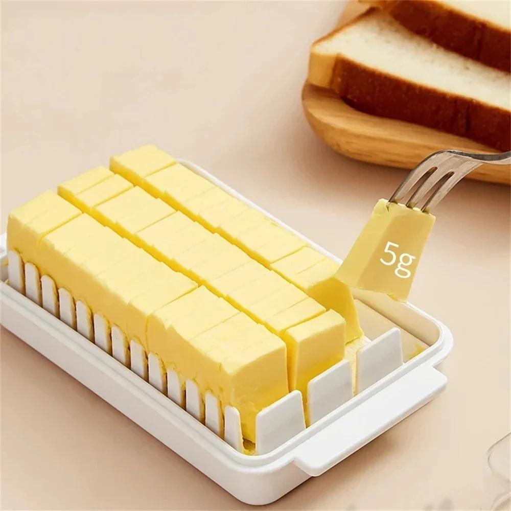 

Butter Cutting Box Detachable Storage Box Kitchen Transparent Lid Butter Box Baked Cheese Cheese Slicing Storage Box
