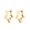 Fashion Stainless Steel Rectangle Hoop Earrings For Women Huggie Geometric Punk Hip Hop Unisex Jewelry Gold Silver Black Color