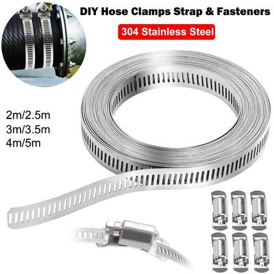 304 Stainless Steel Hose Clamp Strap Large Clamp Fasteners New Hose Clamps  Fuel Line