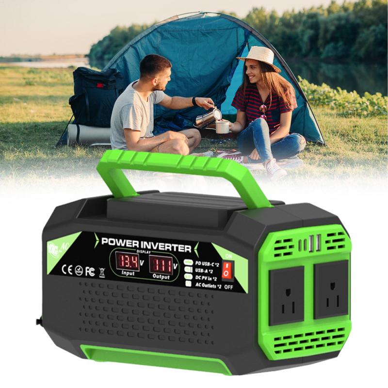 Voltage Inverter 300W Car Voltage Inverter 12V to 220V/110V Digital Display Plug Outlet with 4 USB Ports Fast Charging Auto