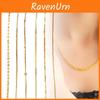 Gold Plated Water Wave Necklace Stylish Thin Chain For Any Occasion**