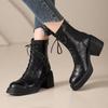 High-heeled Boot Women's Shoes - New Trendy Boots That Are Versatile. Retro Short Boots.