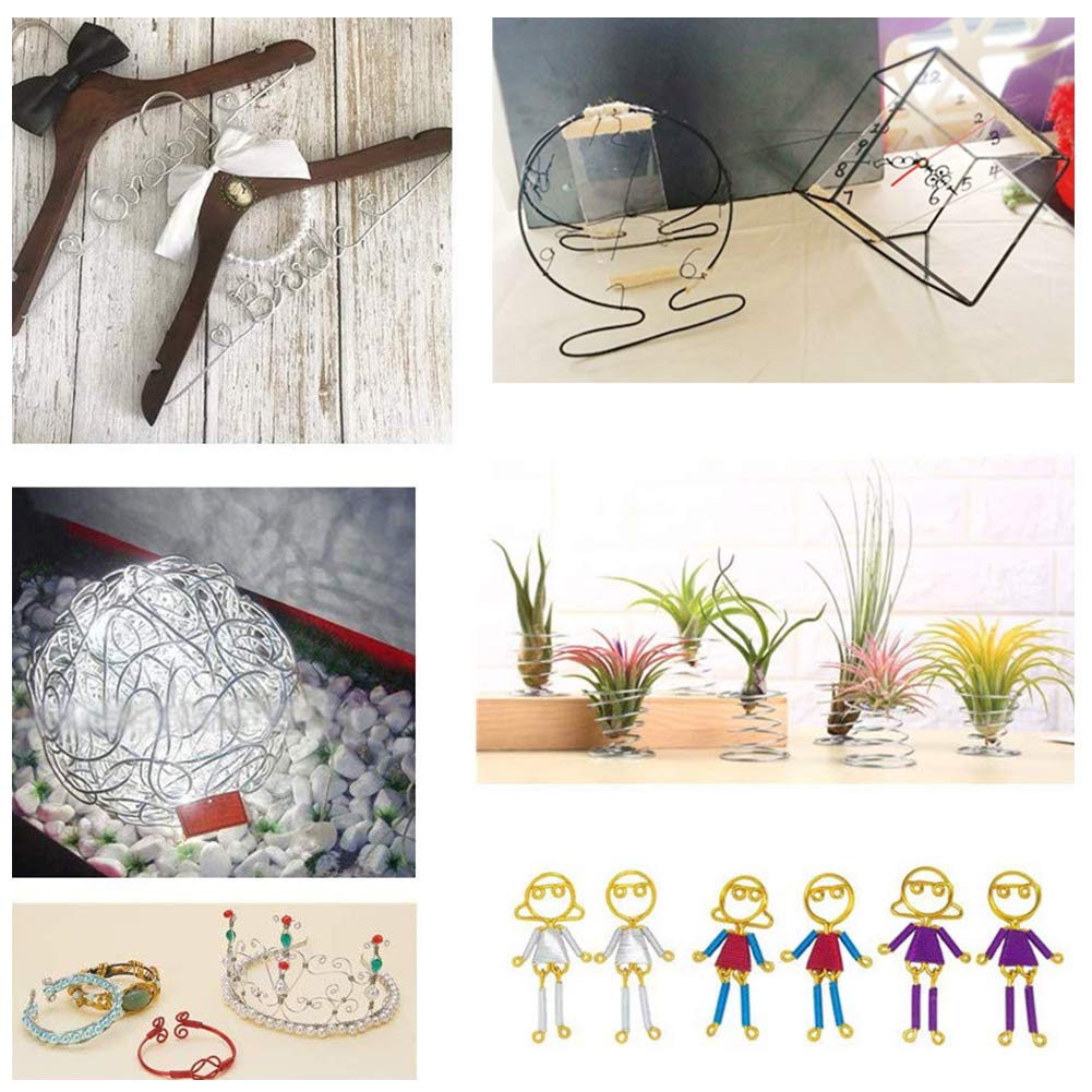 BENECREAT Lunghezza Totale 7m Diametro Filo 6mm Filo di Alluminio Nero per Figurine Decorative Florista Supplementare Lavorazione Artigianale, Giardinaggio, Creazione,