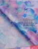 Colorful Fish Scale Floral Stretch Satin: Polyester-Spandex Digital Print Cheongsam Faux Silk Fabric