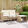 VidaXL Garden Furniture Set with Cushions 3 Pcs Beige Braided Resin, Outdoor Sofa Set, Lounge Set of 365461