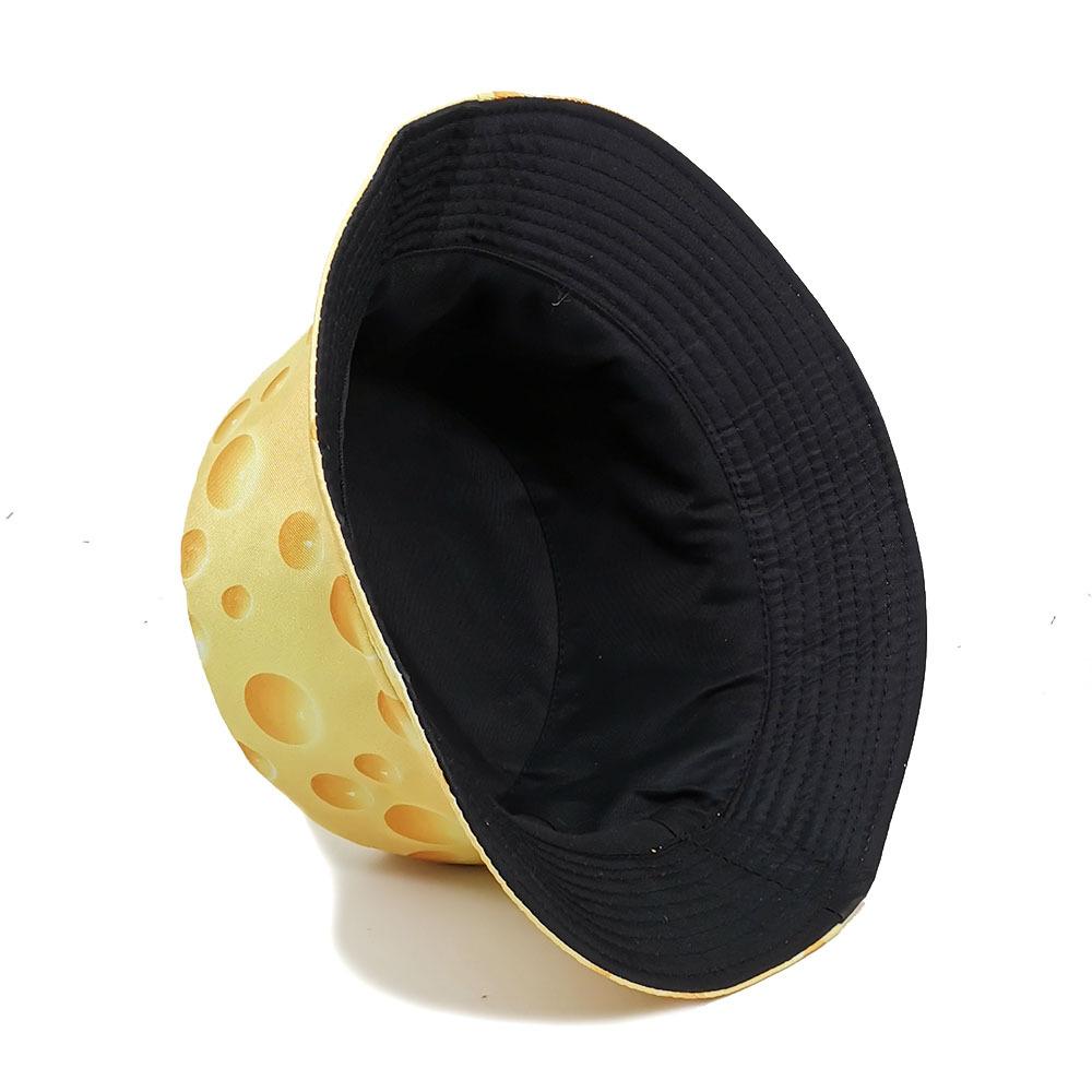 Hinkhatt Rolig Mat Ostmönster Unisex Hopfällbar Sommarresor Hinkhatt Boonie Solhatt Utomhus Fiskarkeps