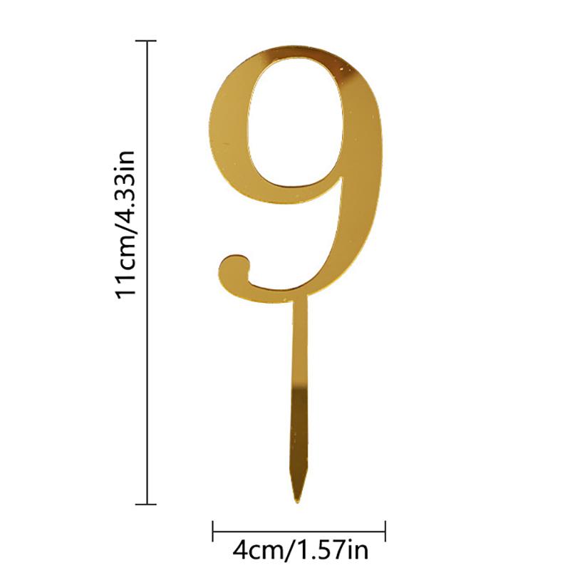 0-9 Number Birthday Cake Decorations Wedding Cake Topper Adorn For Kids Birthday Party Holiday Cake Supplies