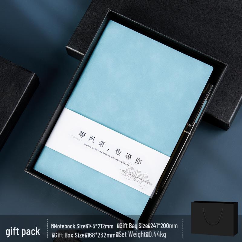 Maßgeschneidertes Business-Notizbuch aus weichem Leder mit Stifthalter