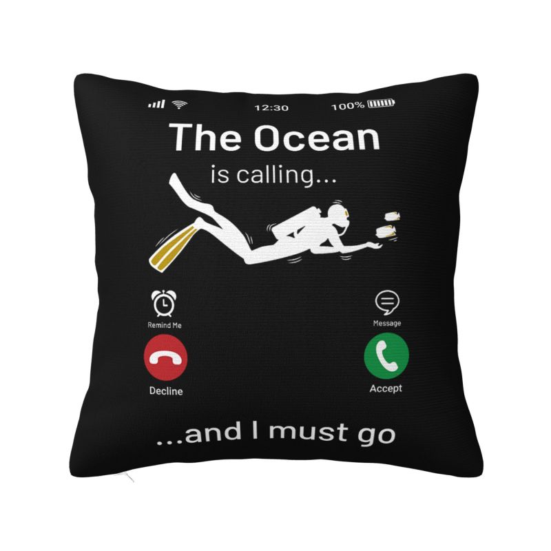 Born To Dive Throw Pillow Case Cm Decor Home Diver Scuba Diving Cushion Cover Polyester Pillowcase Doublesided Printing