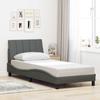 VidaXL Bed Frames Without Mattress Hanko Dark Grey 90x200 Cm Fabric 3310364