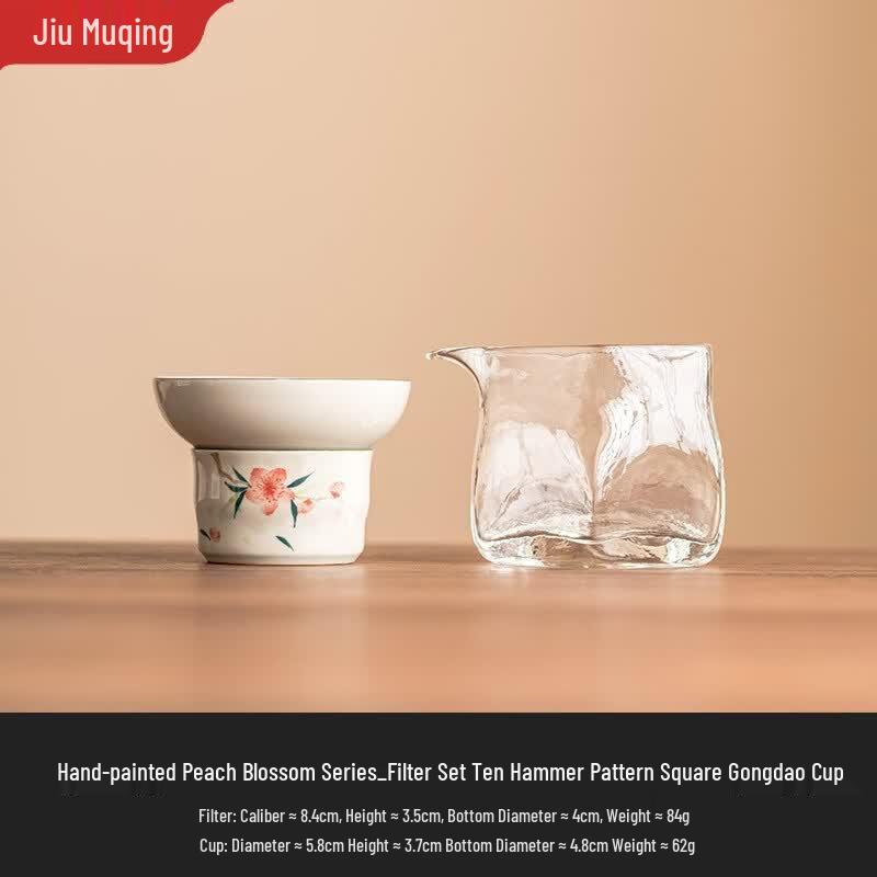 Ceramic Kung Fu Tea Strainer & Fairness Cup Set