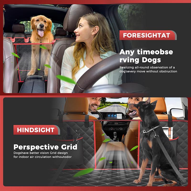 Waterproof Dog Car Seat Cover with Detachable Board - Scratch & Dirt Resistant