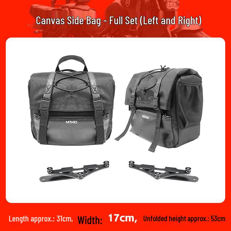 Universal Waterproof Canvas Side Bags for Wuji CU530 & CFMOTO CLC250 Motorcycles
