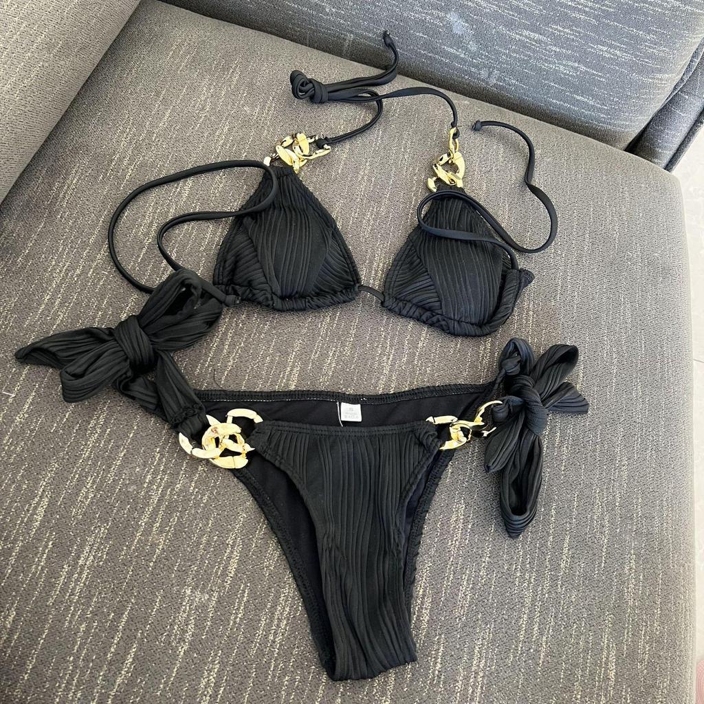 2023 Sexy European & American Split Chain Bikini Swimsuit