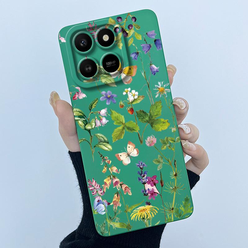 Case For Honor X7d Cute Panda Sweet Girls Cats Liquid Silicone Soft Back Cover For Honor 400 Smart 5G Bumper Protective Casing