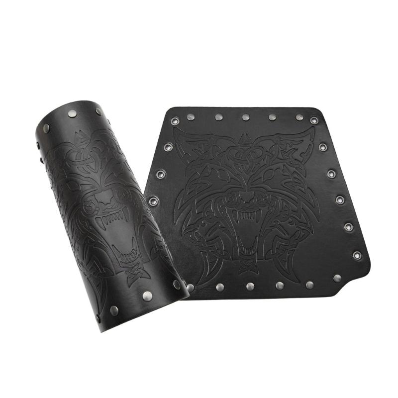 Adjustable Knight Wrist Guard Halloween Cosplay Warrior Wrist Bracer for Men