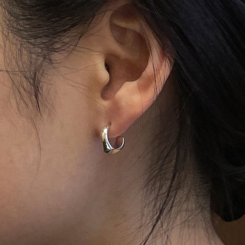 Melliv Silver Basic Hoop Earrings_mve07