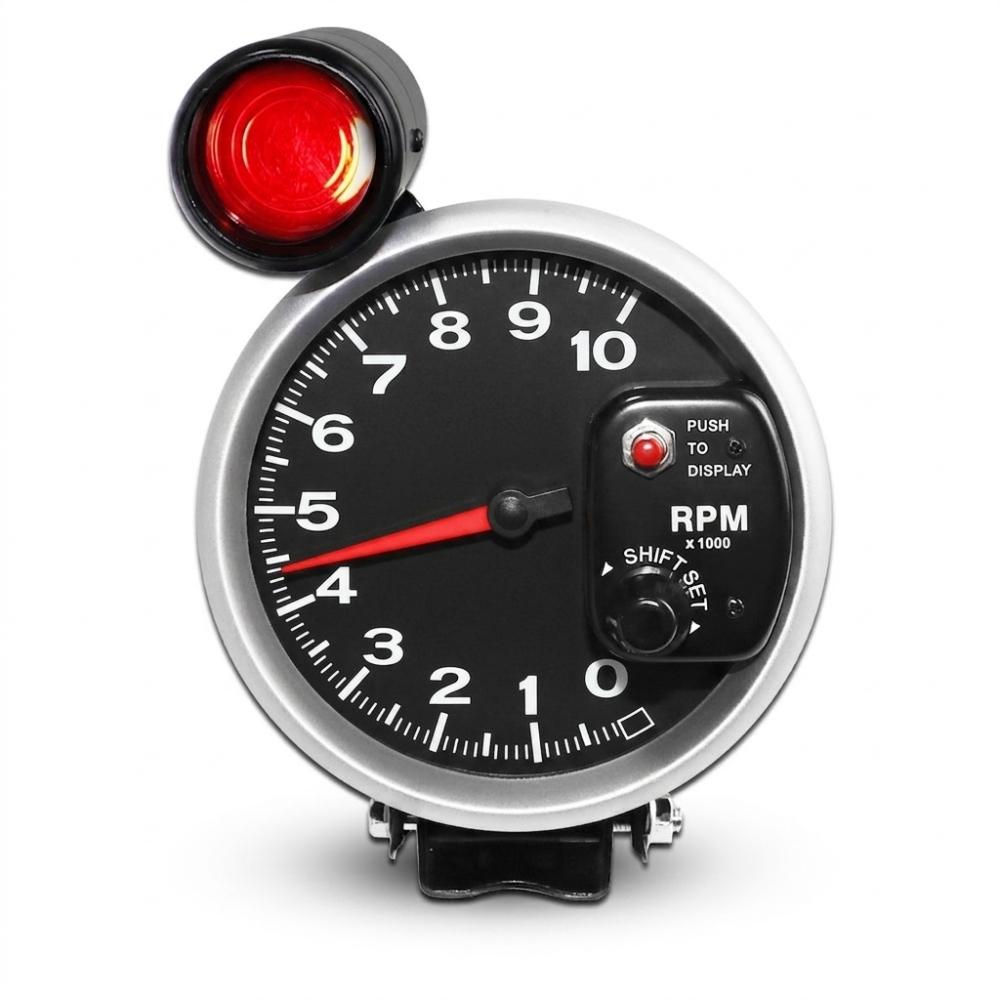 Automotive Racing Tachometer 127mm Gauge 10000RPM LED Warning Light Engine Rev Monitor Modification Assembly