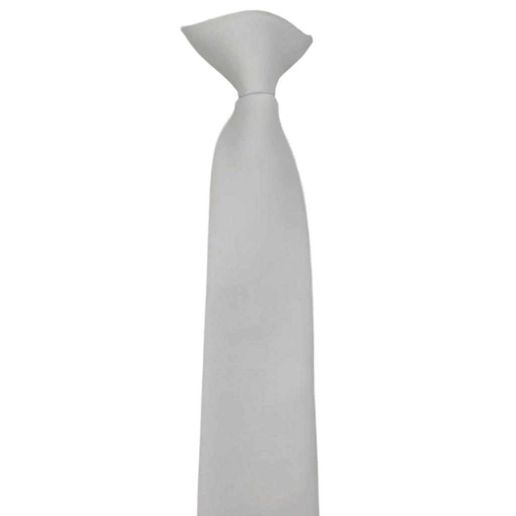 Mens Womens Solid Color Clip On Neck Tie for Uniform Pre Tied Adjustable Necktie for Business Meetings and Formal Event