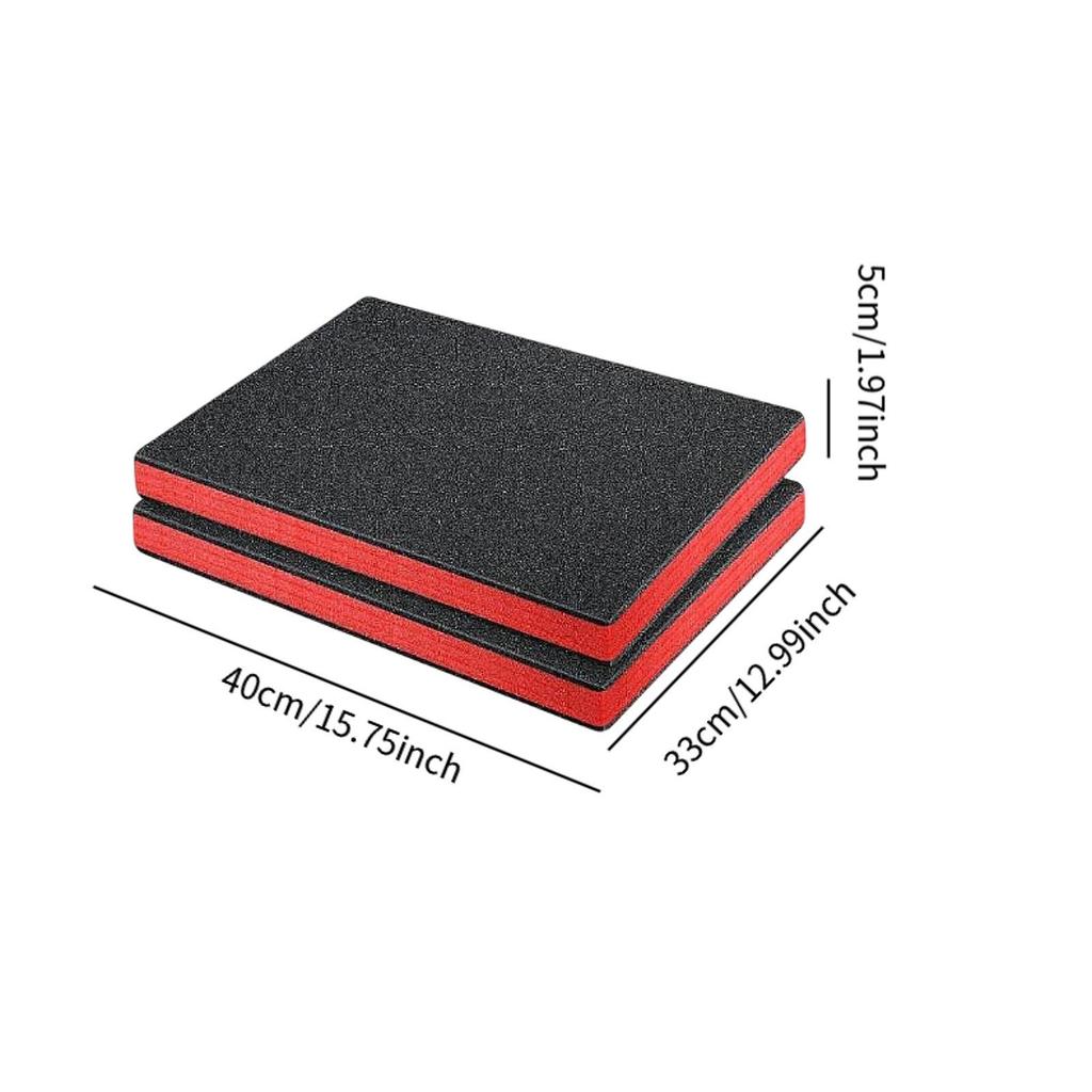 2x Tool Box Foam Inserts Professional Non Slip Tool Foam Sheets for Tabletop Miniatures DIY Crafts Camera Case Toolbox Padding