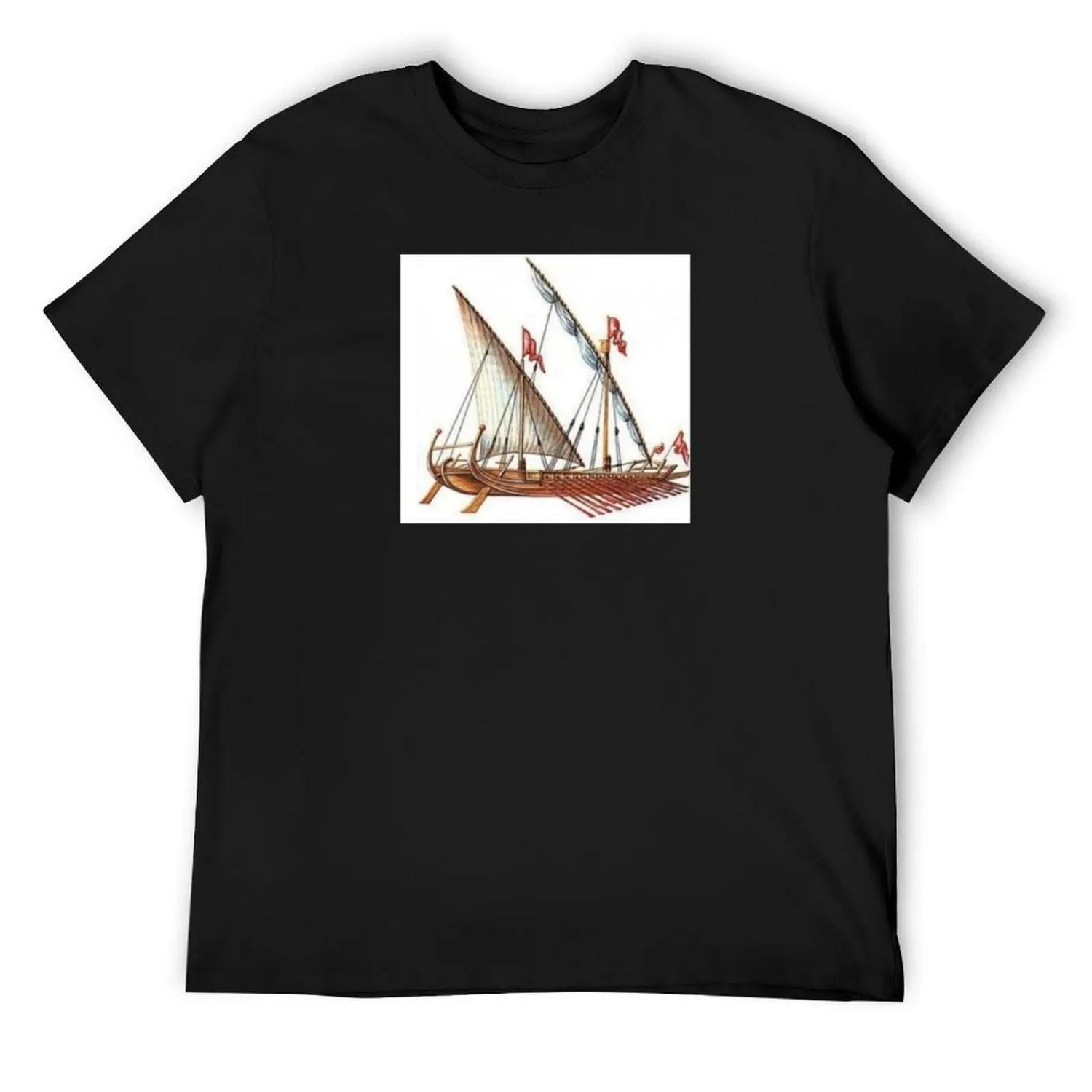 

Byzantine dromon T-Shirt funny meme t-shirts funny shirt cotton summer 2025 luxury t-shirt men tshirt XXXXXL різнокольоровий