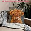 Unique 2D Flat-Printed Cow Face Pillowcase: Non-real Embroidery Design Sofa cushion cover, home decoration, 2D printing