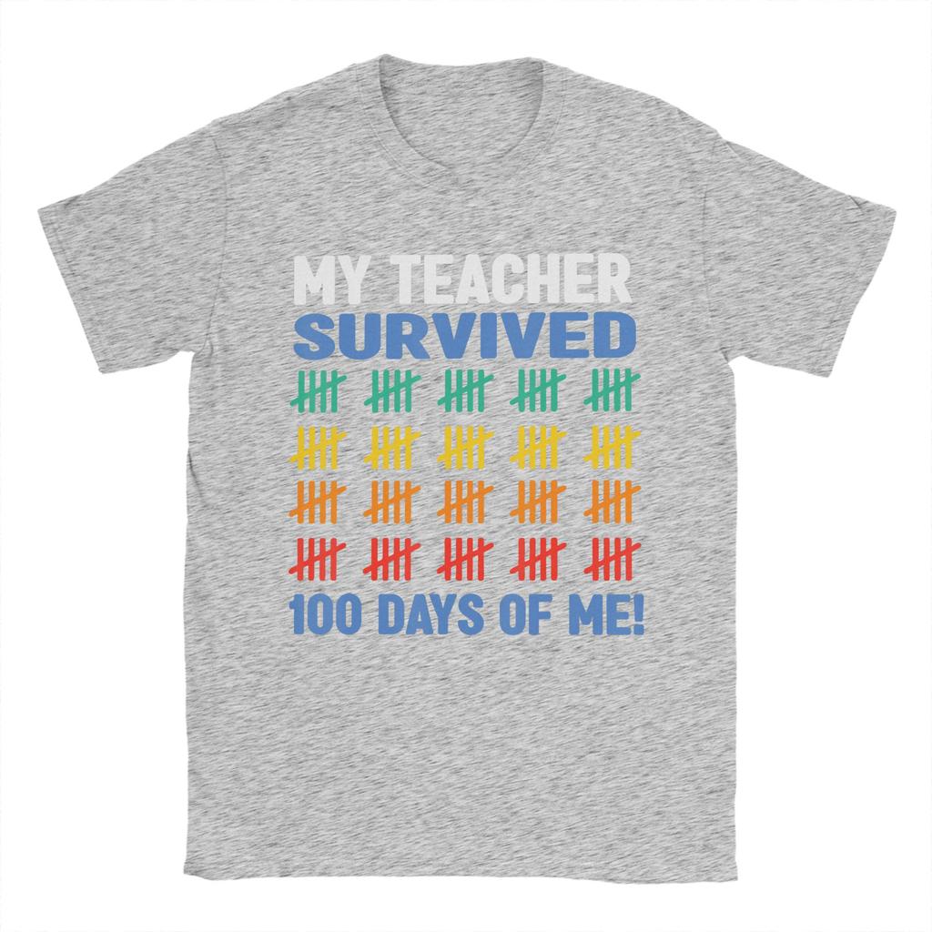 100 Days of School 100th Day of School TShirt Summer Fashion TShirts Unisex Cotton ONeck Plus Size Top Tees Y2K Retro Tops